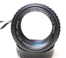 Pentax SMC 50mm f/1.2 manual focus lens. AS-IS