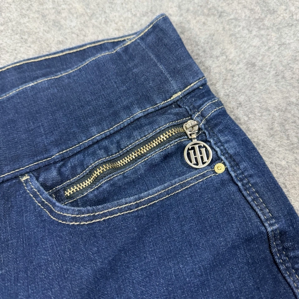 Pantalones de mezclilla Tommy Hilfiger Grameacy para mujer talla 16 W (40,5 x 27,5 reales) azules Foto 4 de 4