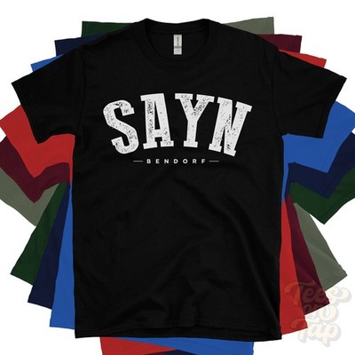 SAYN BENDORF T-SHIRT Rheinland-Pfalz Deutschland retro varsity hometown gift