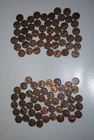 EF AU Lincoln Wheat Penny Cent 1946 S 1947 S 2 ROLLS     RL137