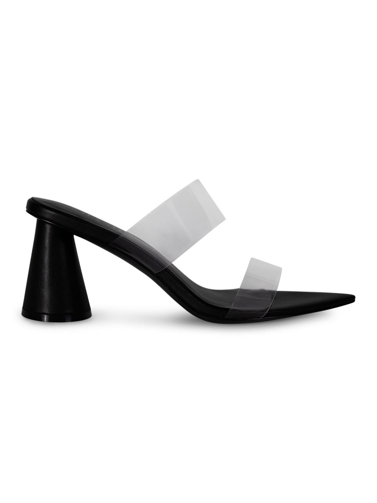SMASH SHOES Womens Mule Waze Pointy Toe Block Heel Slip On Heeled Sandal 10