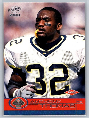 #ad #ad 2001 Pacific Anthony Thomas #487 Michigan Wolverines Rookie # 1500 Football Card $4.95