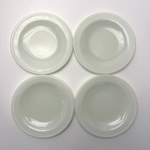 EUC Set/4 Vintage PYREX TABLEWARE Corning T20 Milk Glass 6 3/4" Bread/Side Plate