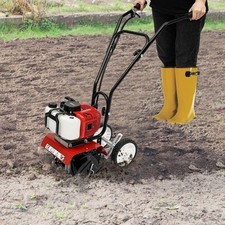 52cc Petrol Garden Tiller Cultivator Rotavator 2 Stroke Mini Rototiller 1900W