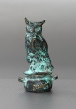 Eulenfigur Gluttöter Gusseisen, Höhe ca. 6cm, Gewicht ca. 90g, Vintage