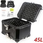 Aluminum Trunk 45L Motorcycle Top Case Waterproof Luggage Storage Tour Tail Box
