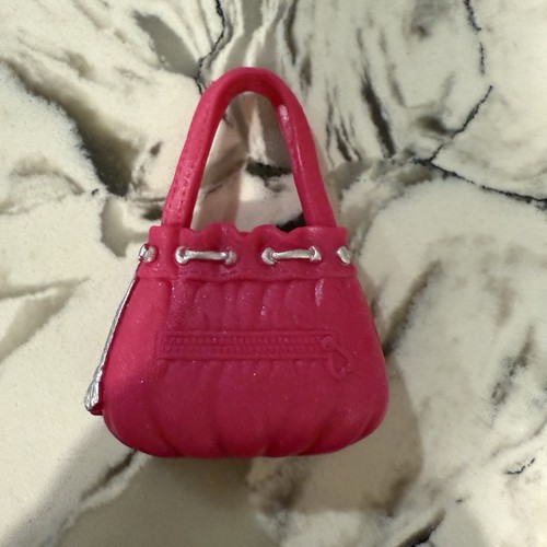 Mattel Barbie Pink with Silver Heart Handbag Accessory E5 - Picture 2 of 2