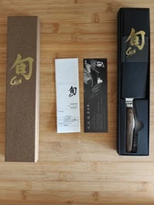 Shun Premier Utility Knife 6.5-inch Damascus Steel Walnut Handle Japan