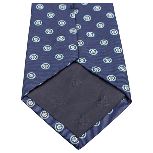 Brooks Brothers Tie 58.5" Blue Silk Floral Medallion Made USA Woven Classic - Picture 3 of 8