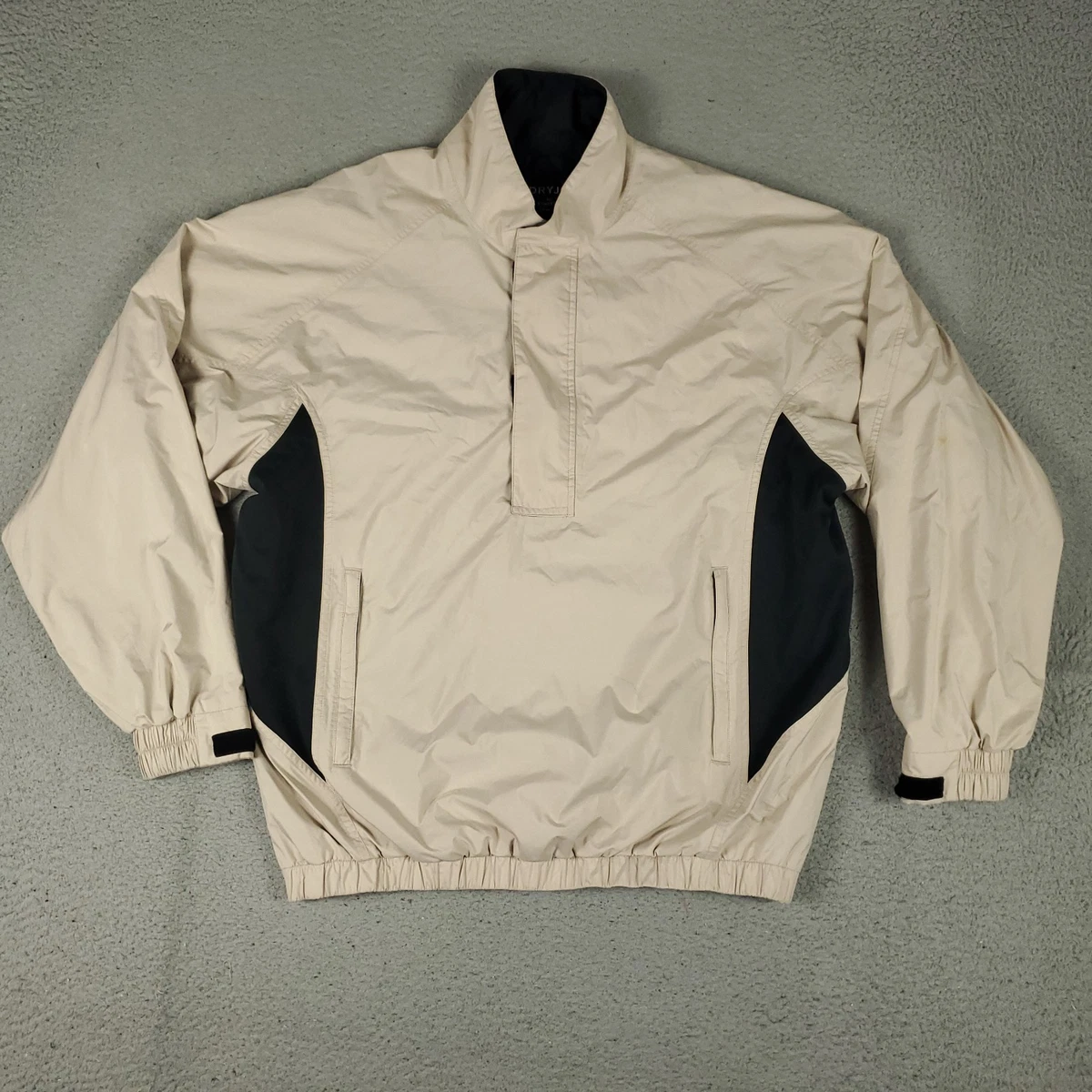 Veste Footjoy Dryjoys Homme 2XL – Coupe-vent 1/4 Zip Beige
