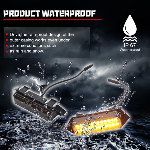Smoked Amber LED Front Grille Lighting Kit For 2024+ Toyota Tacoma TRD 2024 2025 - Picture 7 of 14