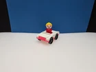 Vintage Fisher-Price Little People HTF Pink Beauty Salon Car VGUC Plus Red Mom