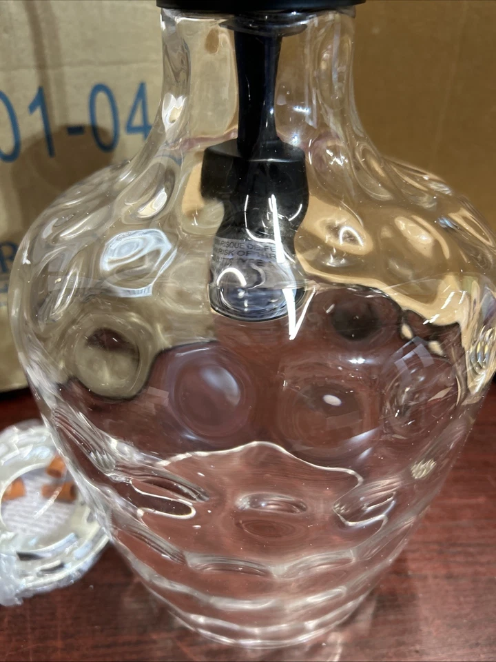 Forte Lighting Mini Pendant Fixture 8”W x 11.25” T Clear Glass Globe NEW - Image 3 of 4