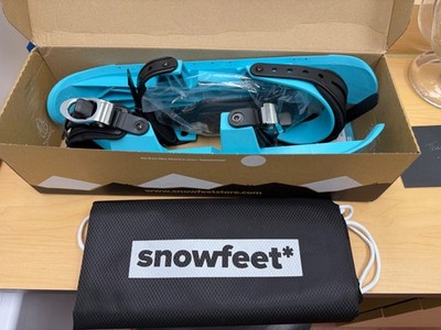 NEW Snowfeet* PRO 50cm Ski Skates in TURQUOISE Standard Bindings with bag
