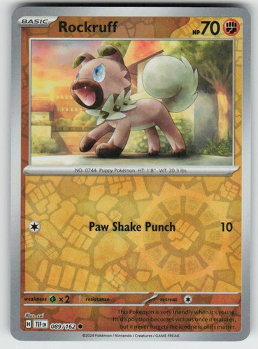 Rockruff Reverse Holo Common SV05: Temporal Forces 089/162 LP-NM