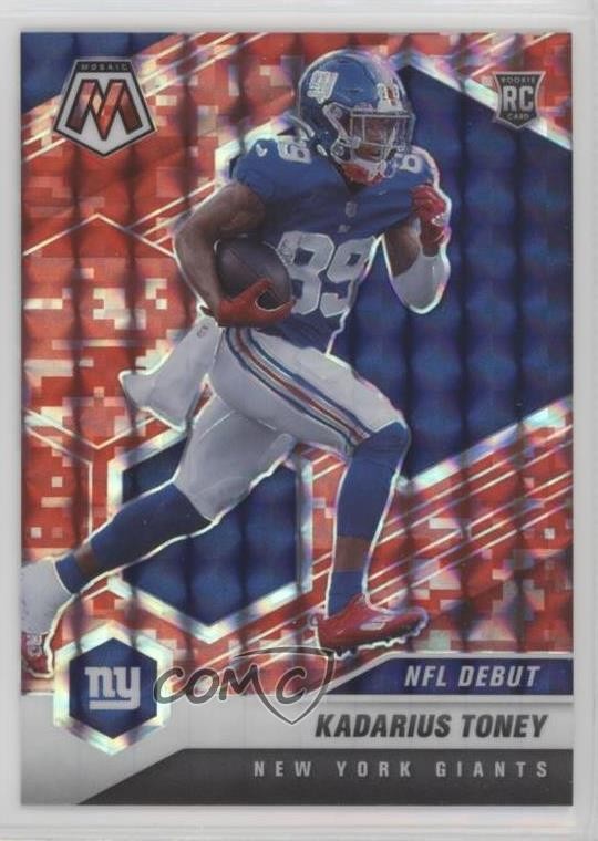 2021 Panini Mosaic NFL Debut Red Camo Prizm Kadarius Toney #251 Rookie RC 01wi