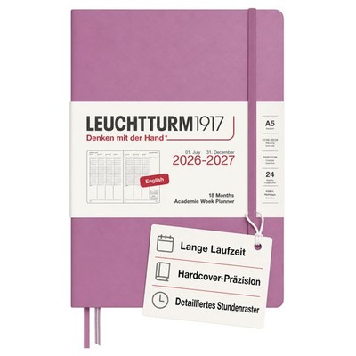 LEUCHTTURM1917 - Academic Week Planner Medium Hardcover A5, 18-month, July 20...