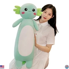 Somao Axolotl Plush Pillow - 65cm Soft Green Stuffed Animal Toy for Kids & Gifts