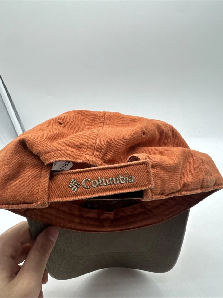 Columbia Hat Cap Strap Back Orange One Size Rugged Outdoor Cotton One Size - Image 3 of 4