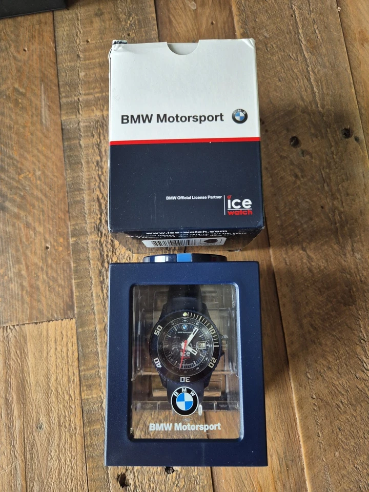 Reloj Pulsera Ice-Watch Genuino BMW Motorsport Unisex Fecha 10 ATM Azul Rojo En Caja Foto 2 de 4