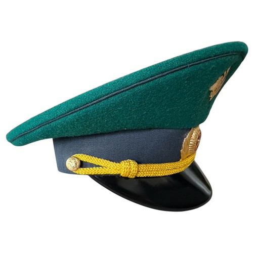 Russian Parade MO Uniform Military Hat Green Peaked Cap with Metal Badges - Picture 3 of 8