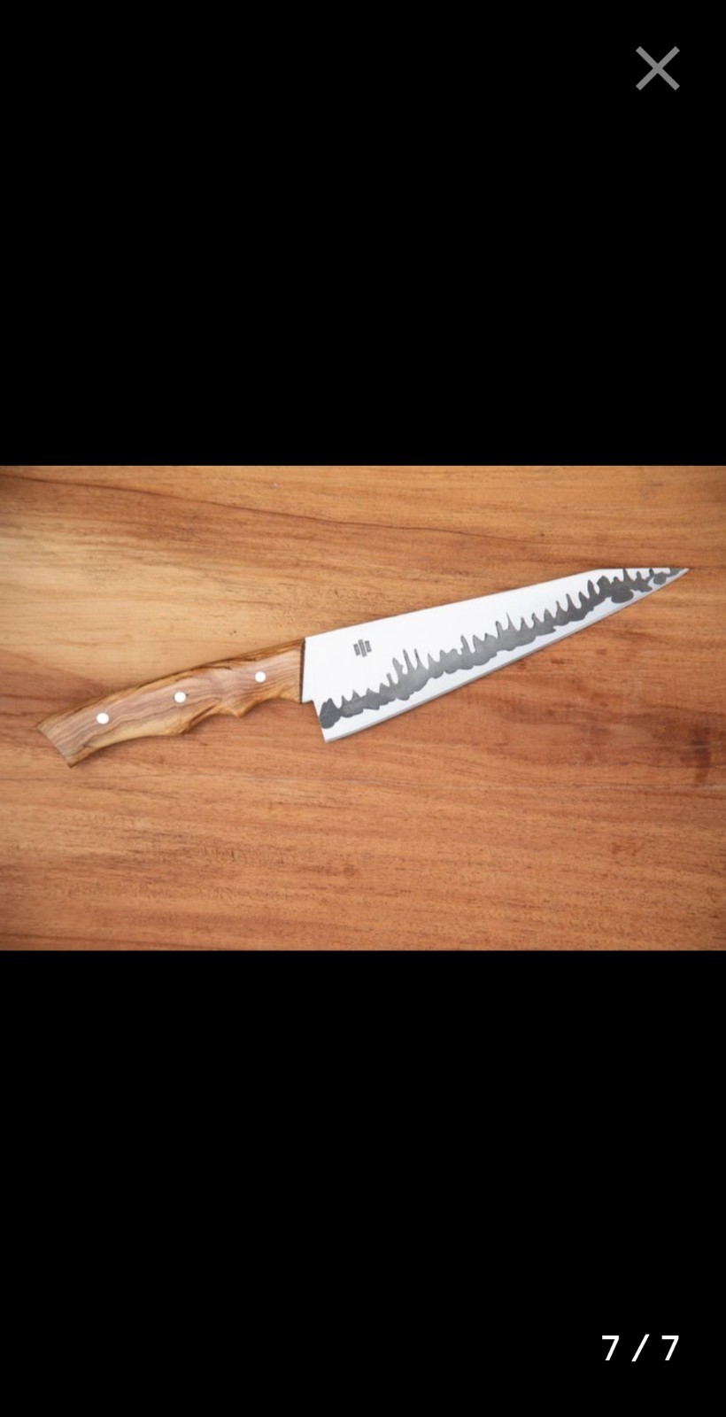 Cuchillo De Cocina JM 713. Forjado A Mano Con Acero De Carbono Vivo Gyuto 713