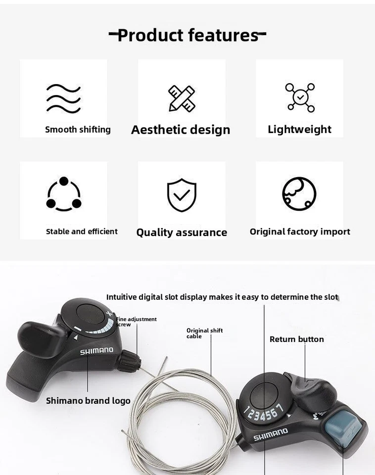 SHIMANO TX30-6/7 Bike Shifter 6 7 Speed MTB Gear Shift Lever S68 - Image 2 of 4