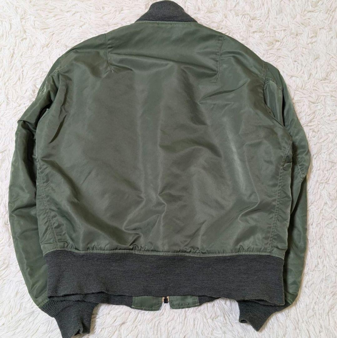 BUZZ RICKSONS Nylon Leather Flight Jacket Reversi… - image 8