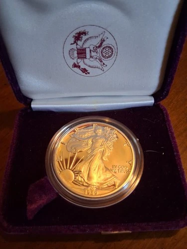 1989 S American Silver Eagle Proof Coin, .9999, OGP and COA (GQ0003)