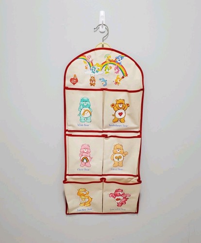 VINTAGE CARE BEAR HANGING POCKET ORGANIZER STORAGE AMERICAN GREETINGS BEIGE 80's