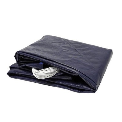 Rund Pool Abdeckplane Winter Winterabdeckung Ø 6,00m Premium 200gm² blau schwarz
