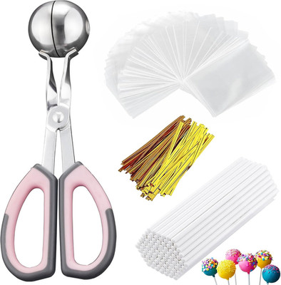 Cake Pop Kit, 100 Cake Pop Sticks, 100 Cake Pop Bags, 100 Twist Ties, 1 Cake Pop