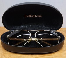 Ralph Lauren RA4004 gold frame brown lens Aviator sunglasses FRAMES ONLY w/case