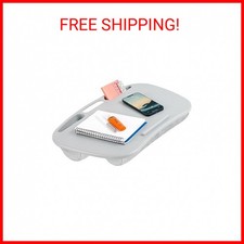 LAPGEAR MyDesk Lap Desk with Device Ledge and Phone Holder - Cool Gray - Fits up