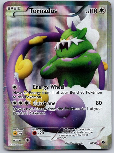 Tornadus 98/98 HOLO UR Emerging Powers Pokemon DMG