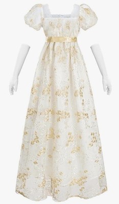 1800s Vintage Style Dress - Victorian Ball Gown With Gloves