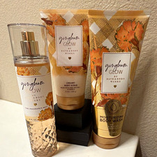 Bath  Body Works Gingham Glow 3pc Set Mist, Body Scrub  Moisturizing Wash