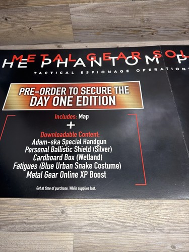 Metal Gear Solid V: The Phantom Pain GameStop Display Promo Schild Poster - Bild 3 von 13