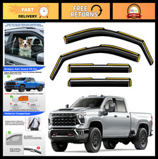 In-channel Window Rain Guards For Chevy Silverado Gmc Sierra 2020-2026 Durabl In-channel Window Rain Guards For Chevy Silverado Gmc Sierra 2020-2026 Durabl