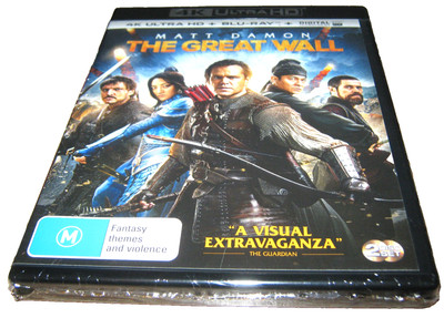 The Great Wall - Matt Damon - New Sealed 4K Ultra HD Blu-Ray - Region B