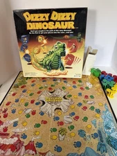 Vintage 1987 Pressman Dizzy Dizzy Dinosaur Board Game COMPLETE