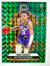 2023-24 Panini Mosaic Keyonte George RC #251 GREEN Prizm NBA Debut Jazz Rookie!