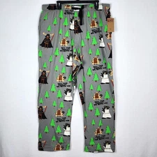 NWT Lazy One Unisex Gray May The Forest Be with You Button Fly PJ Pants XXL