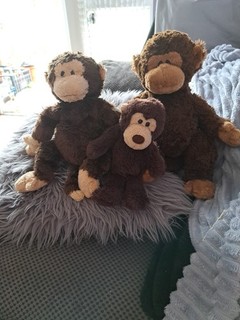 3 Ty Monkeys From 2007 To 2017 Plush Beanies.
