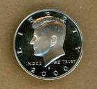 2000 S Kennedy Half Dollar Choice Proof 90% Silver 50c US Coin