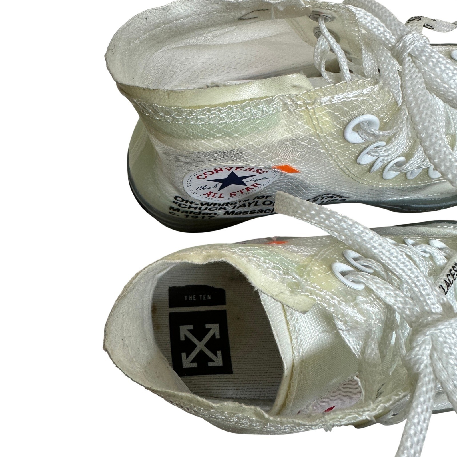 Off White x Converse The Ten Chuck Taylor All Star Vulcanized Hi Top SAMPLE 5.5 image 8