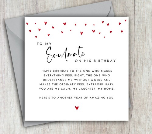 A mi marido en su tarjeta de cumpleaños, romántico, prometido, novio, uno que amo poema - Imagen 5 de 11