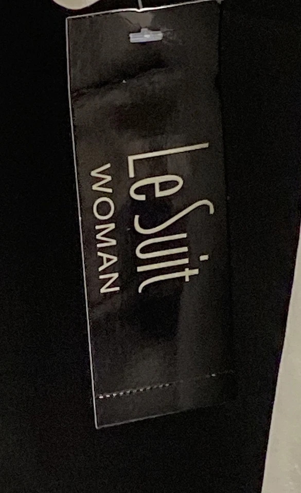 Gabardina Le Suit nueva con etiquetas vainilla hielo elástico con cinturón para mujer talla 18W Foto 4 de 4