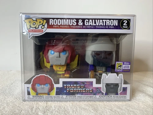 Funko Transformers RODIMUS & GALVATRON 2-PACK SDCC 2023 CON Sticker + P/P
