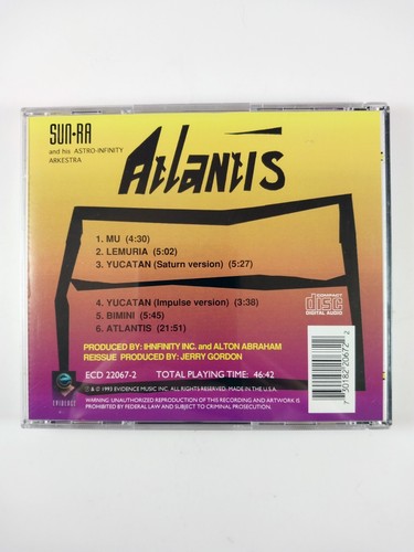 Sun Ra – Atlantis (CD, 1993) Evidence - ECD 22067-2 - Tested - Imagen 2 de 6